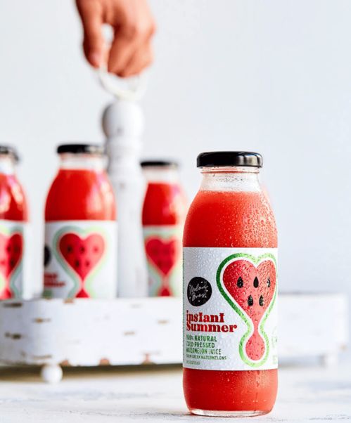 愛心西瓜汁飲料包裝設計 甜蜜與健康的視覺盛宴